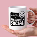 Kubek z nadrukiem "I’m not anti-social, I’m selectively social"