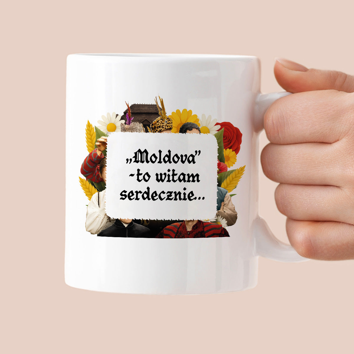 Kubek z nadrukiem "„Moldova” to witam serdecznie..." NOWE 1670