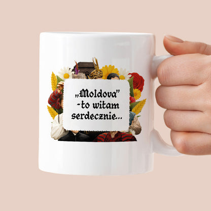 Kubek z nadrukiem "„Moldova” to witam serdecznie..." NOWE 1670