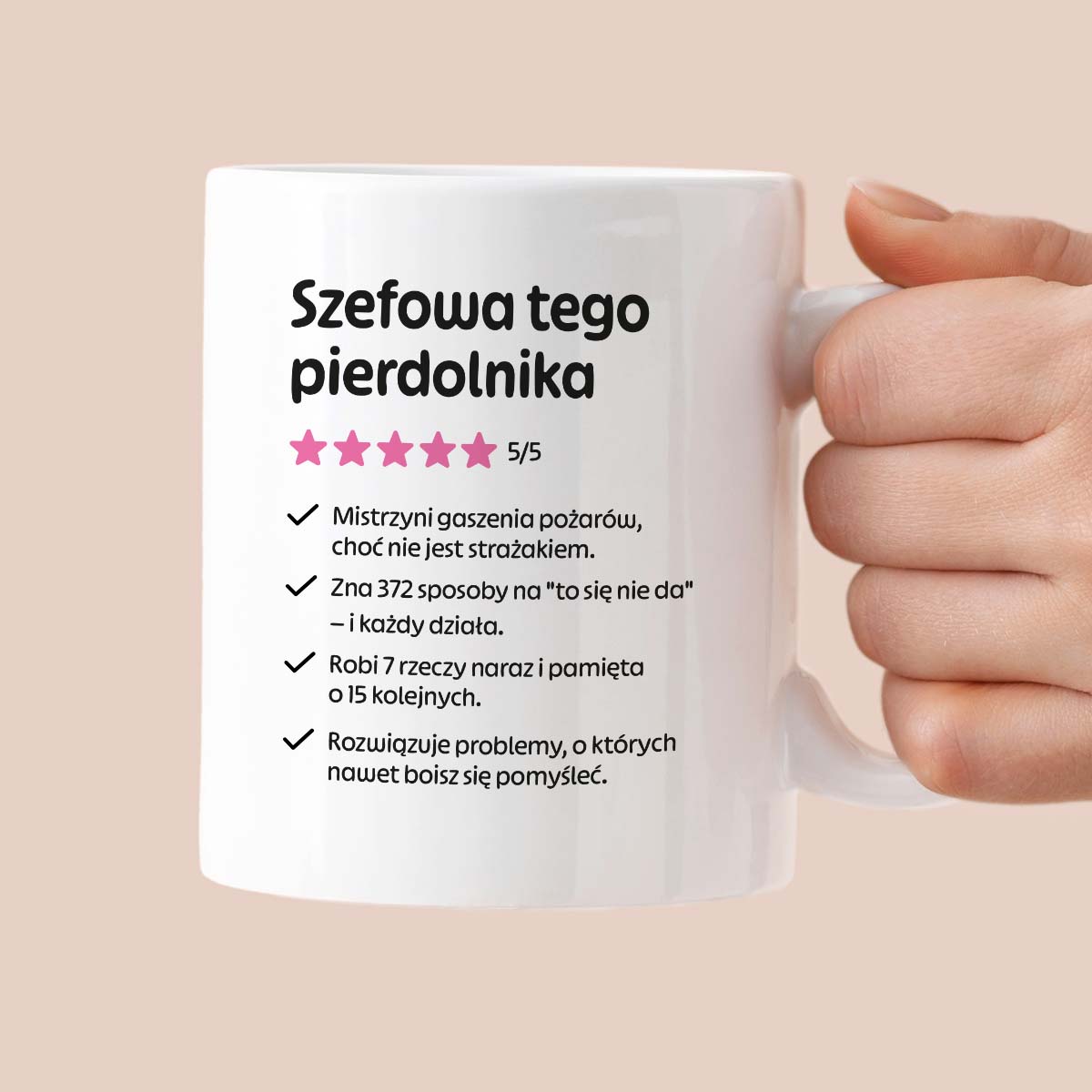 Kubek z nadrukiem "Szefowa tego pierdolnika"