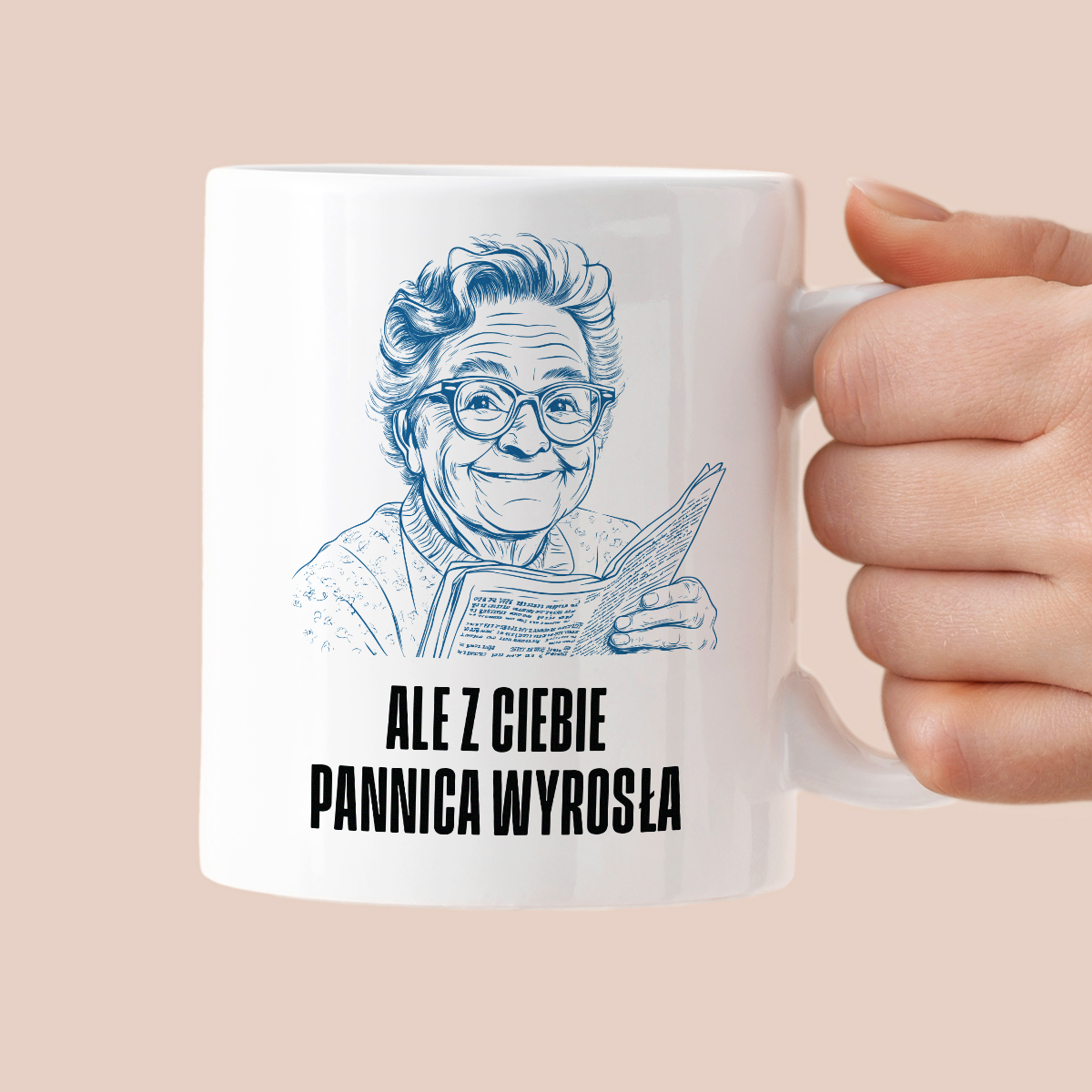 Kubek z cytatem Dziadka "Ale z Ciebie Pannica wyrosła"