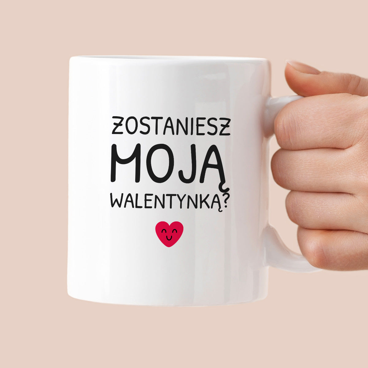 Kubek z nadrukiem - "Zostaniesz moja Walentynką?"