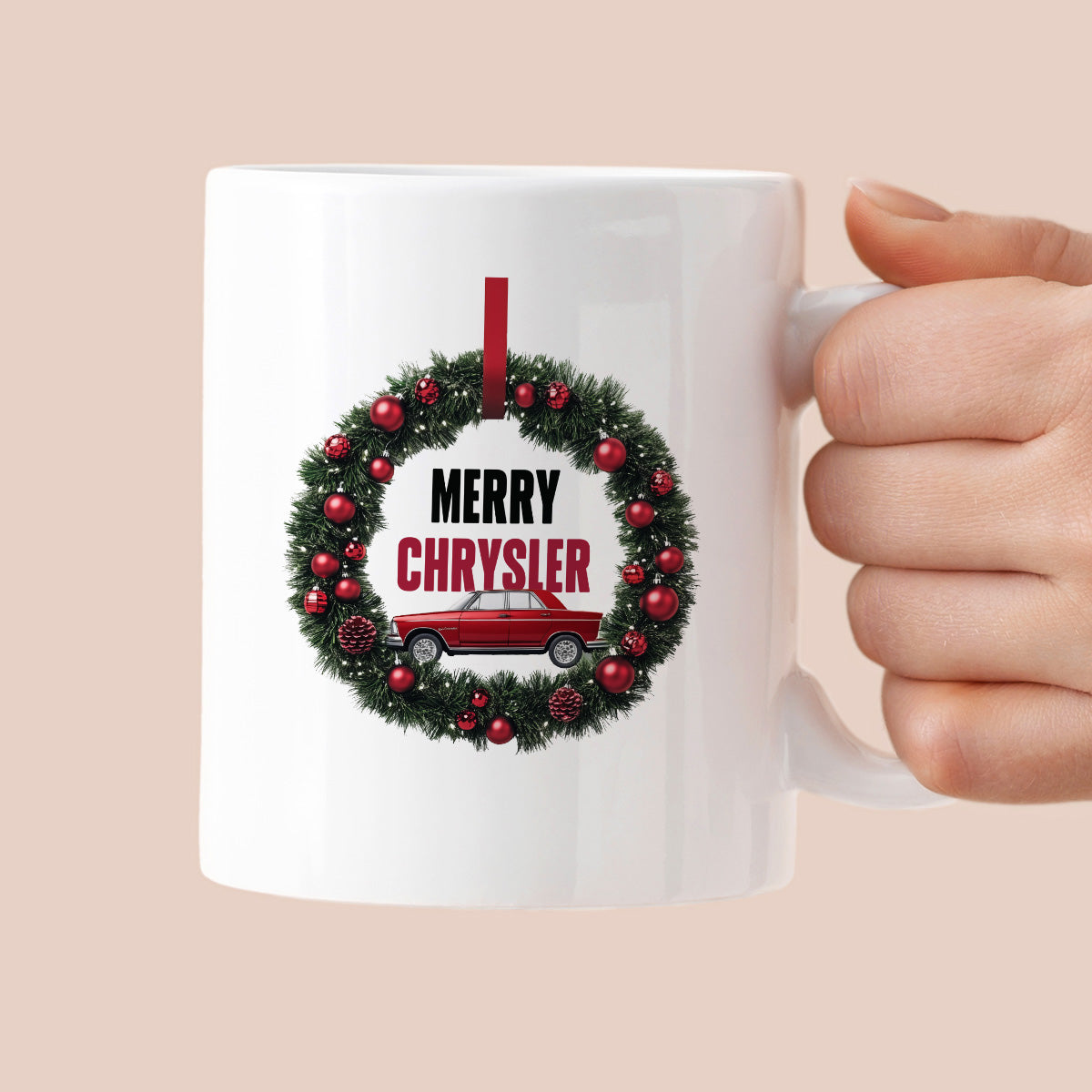 Kubek świąteczny mem "Merry Chrysler"