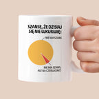 Kubek z nadrukiem - "Szanse, że dzisiaj się nie wkurwię" - WYKRES I