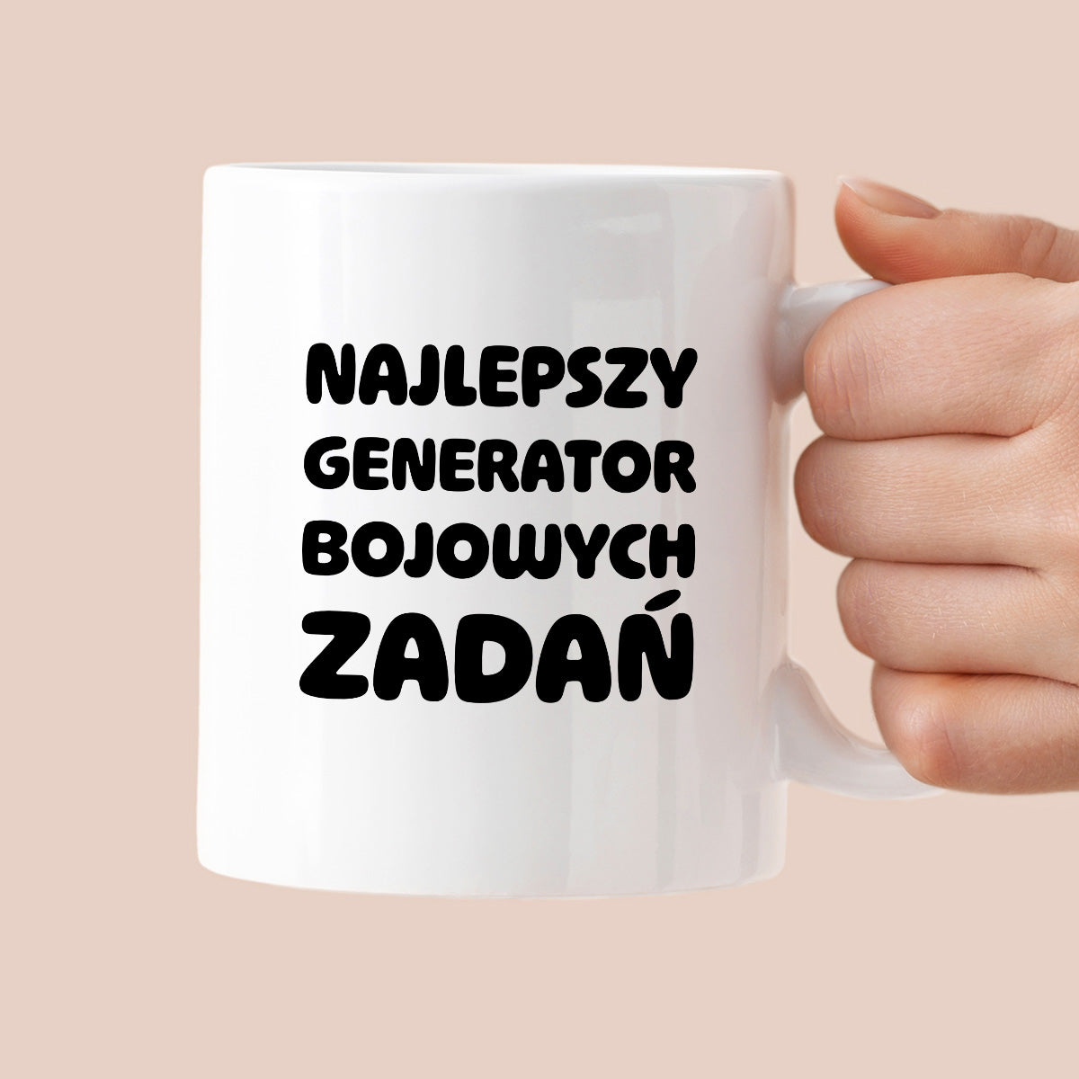 Kubek z nadrukiem - "Najlepszy generator bojowych zadań"