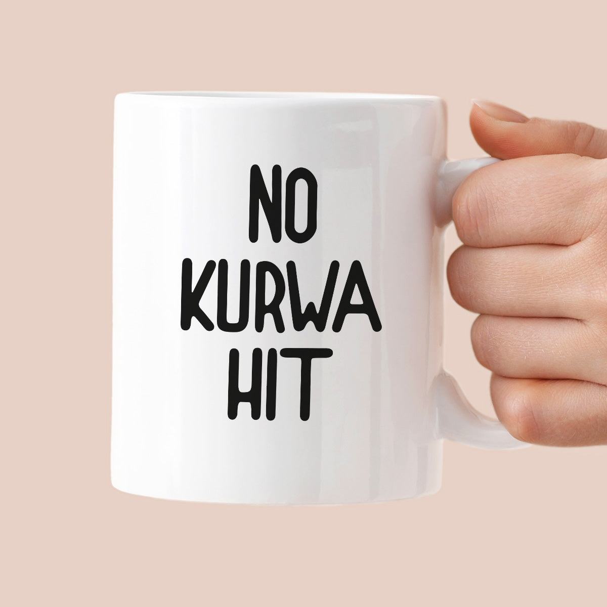 Kubek z nadrukiem "No kurwa hit"