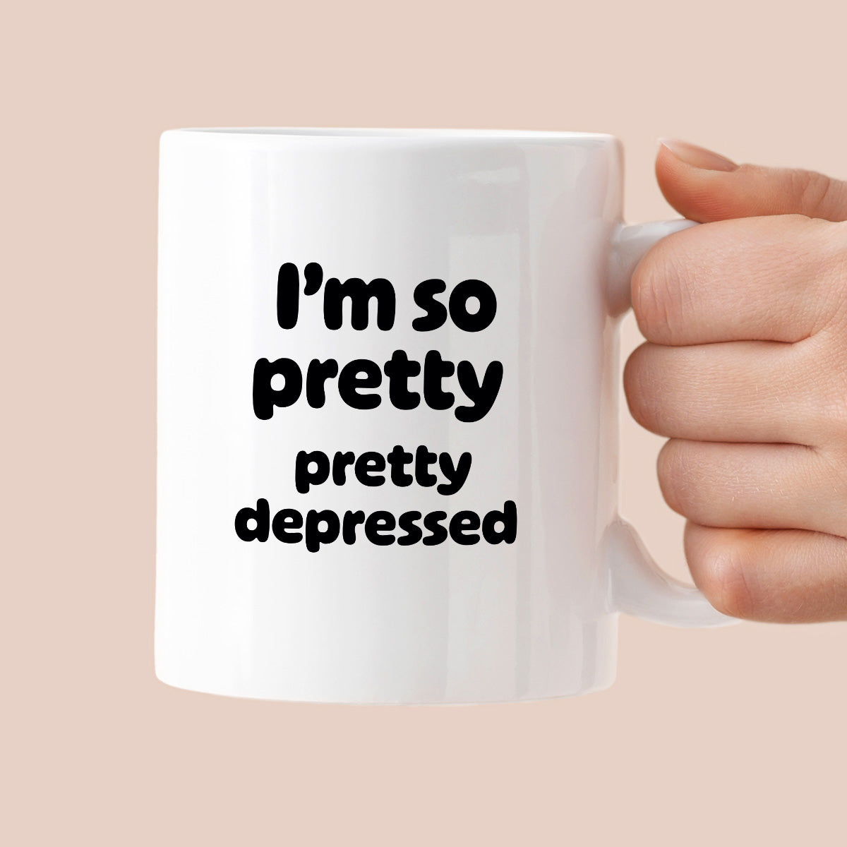 Kubek z nadrukiem - "I'm so pretty pretty depressed'