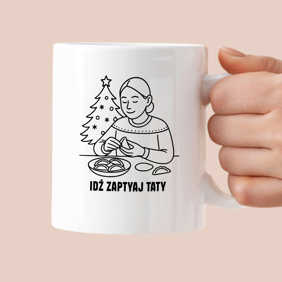 Kubek świąteczny z cytatem MAMY - "Idź zapytaj Taty"