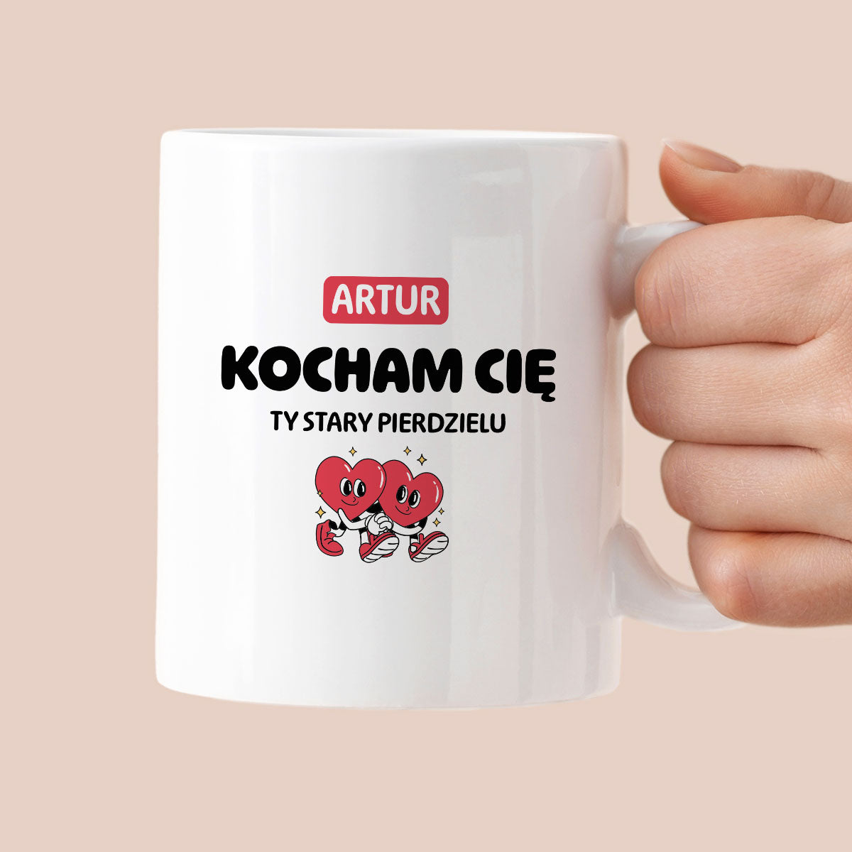 Kubek spersonalizowany z IMIENIEM "Kocham Cię STARY PIERDZIELU I"