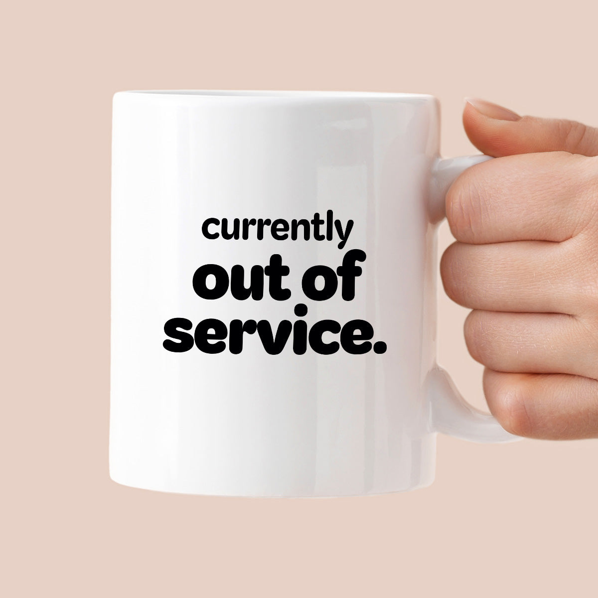 Kubek z nadrukiem - "currently out of service"