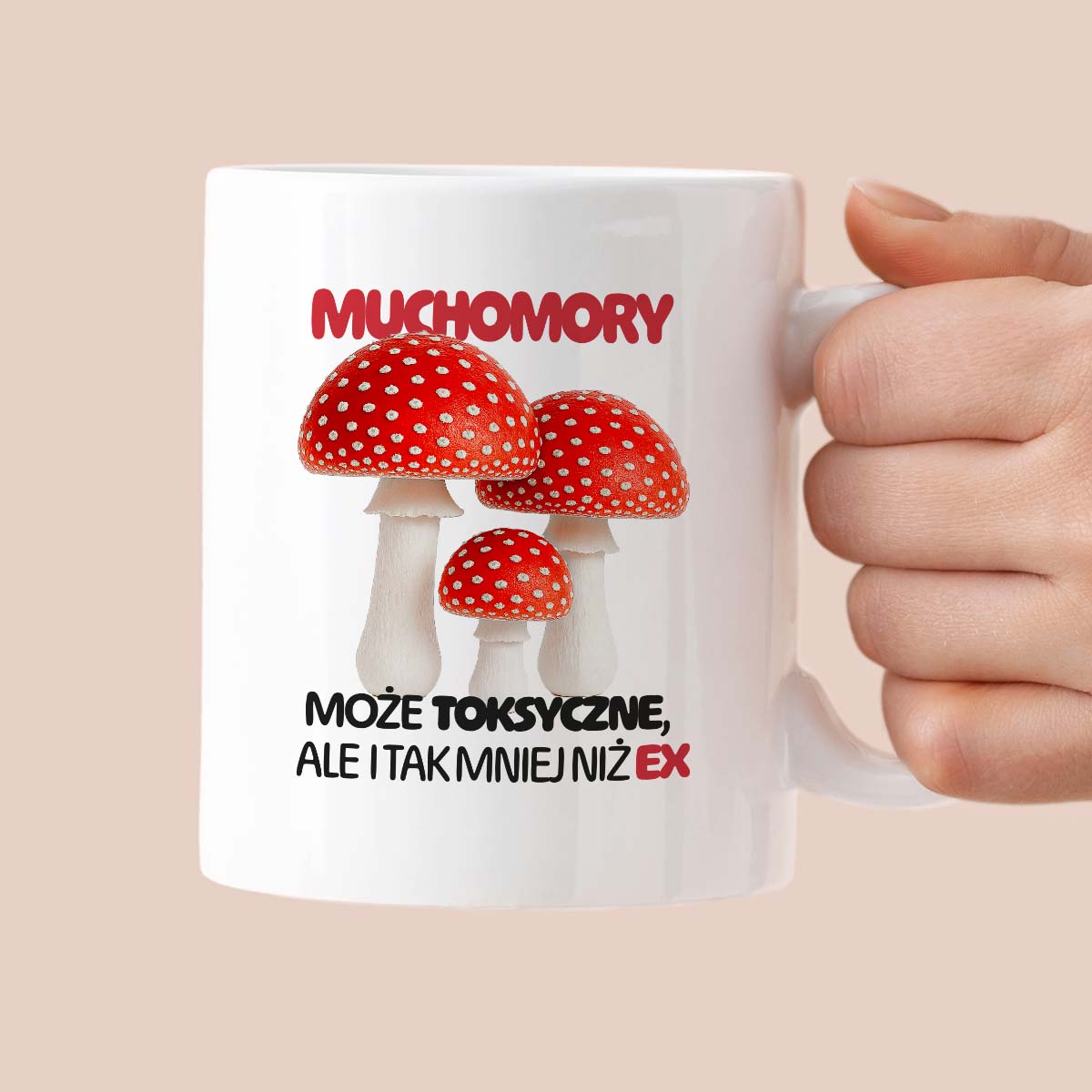 Kubek z nadrukiem "Muchomory"