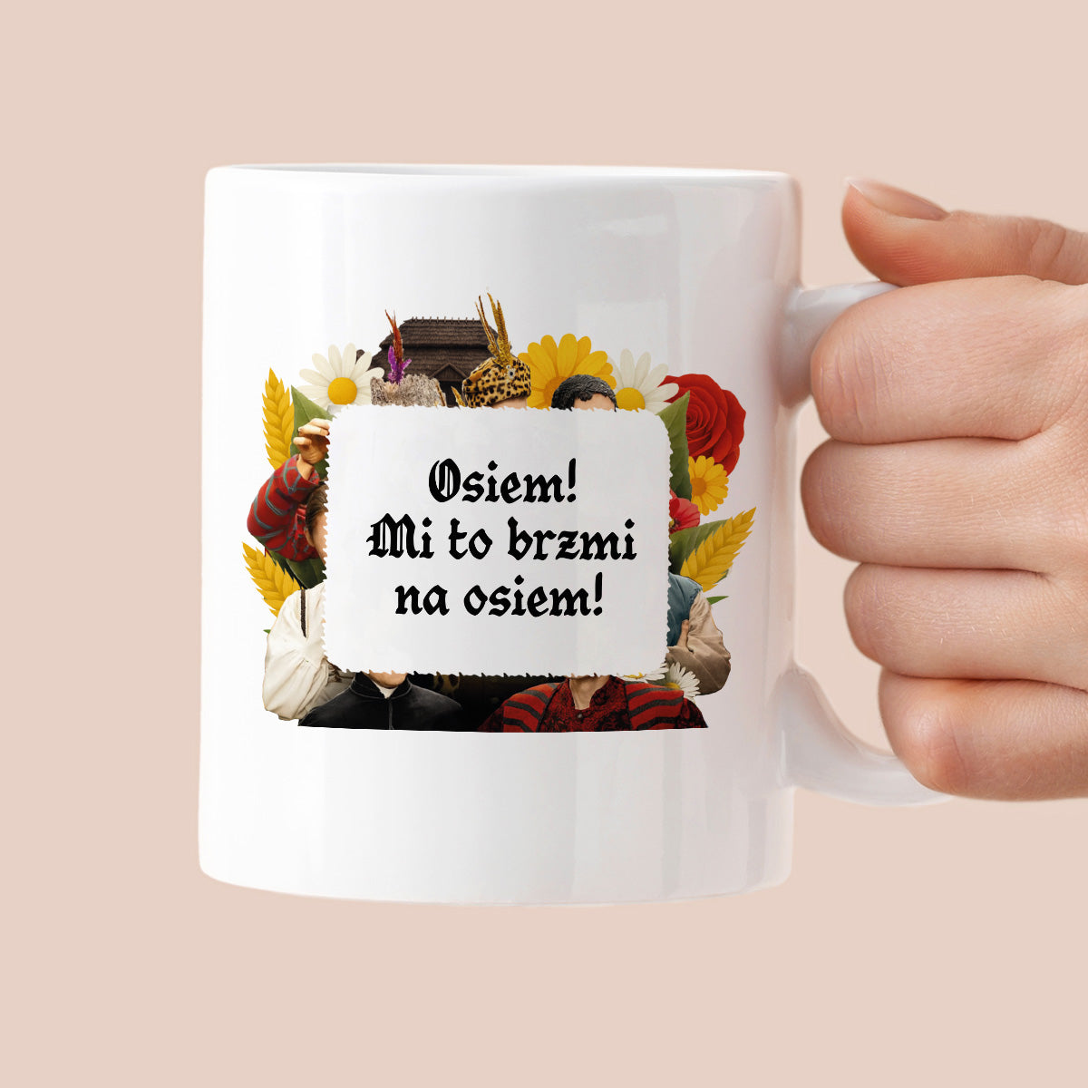 Kubek z nadrukiem "Osiem! Mi to brzmi na osiem!" NOWE 1670