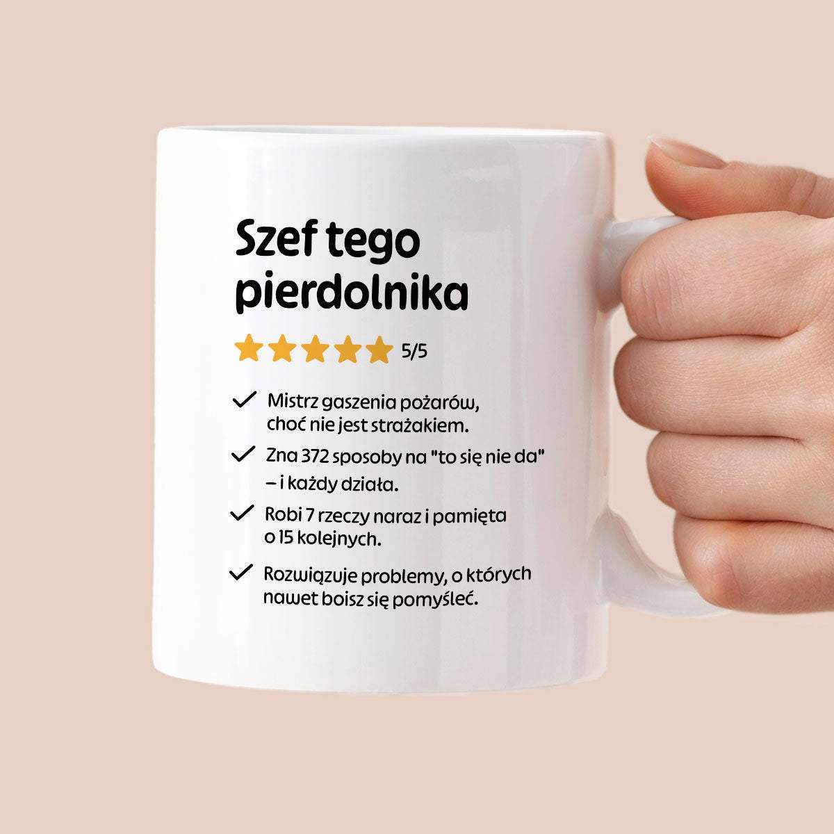 Kubek z nadrukiem "Szef tego pierdolnika"