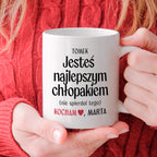 Kubek spersonalizowany z nadrukiem "Jesteś najlepszym chłopakiem (nie 