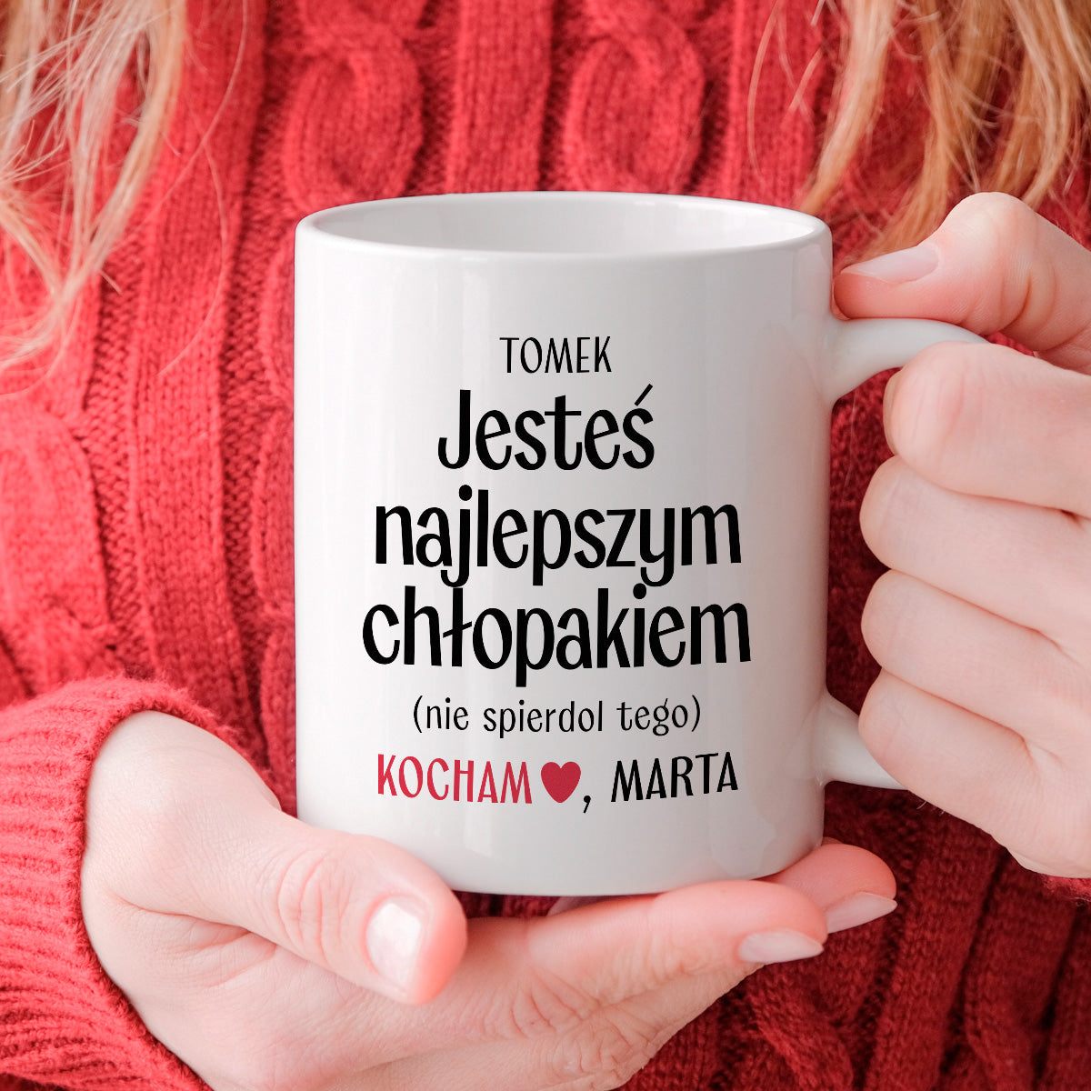 Kubek spersonalizowany z nadrukiem "Jesteś najlepszym chłopakiem (nie 