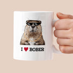 Kubek z nadrukiem "I love BOBER"