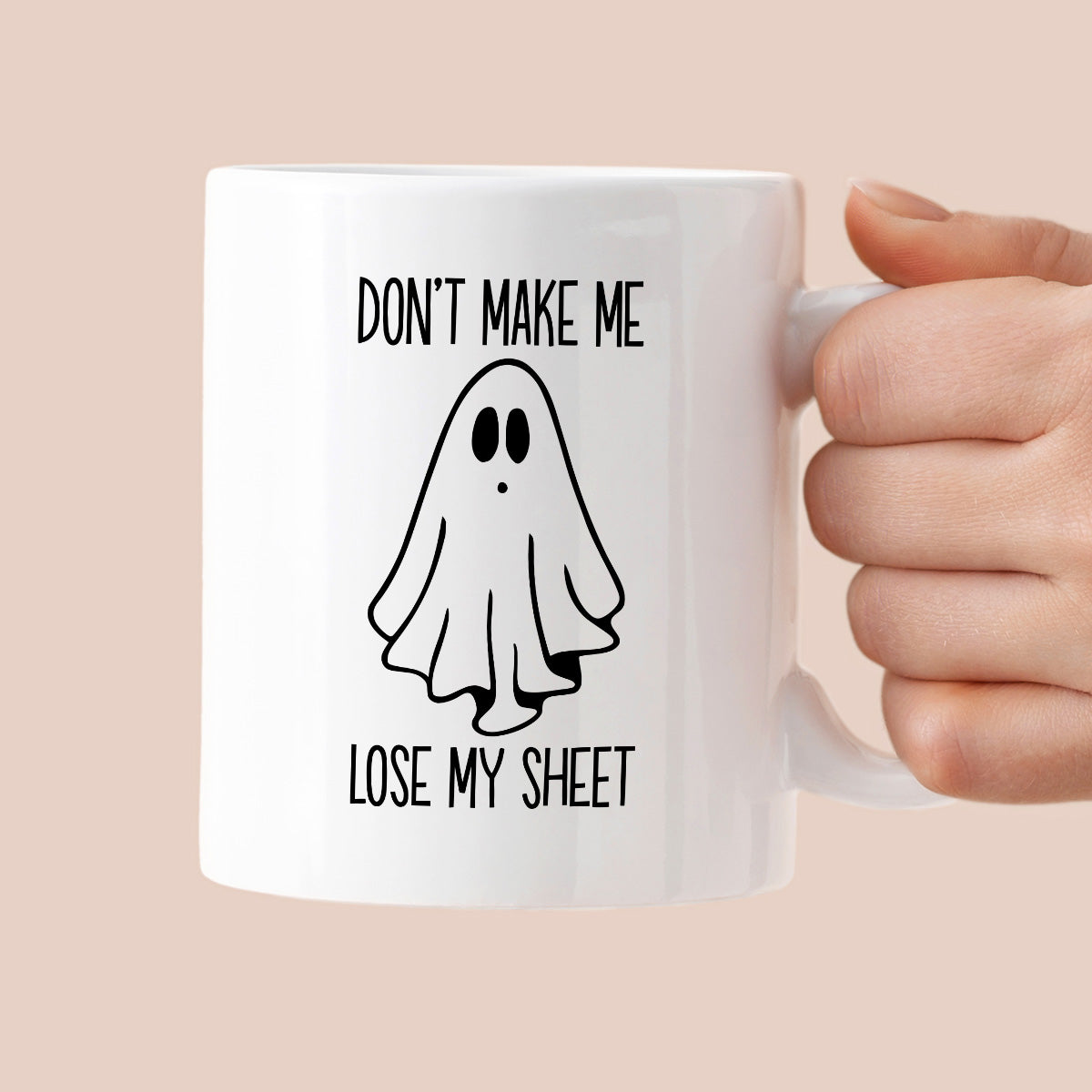 Kubek z nadrukiem "Don't make me loose my sheet" HALLOWEEN 🎃