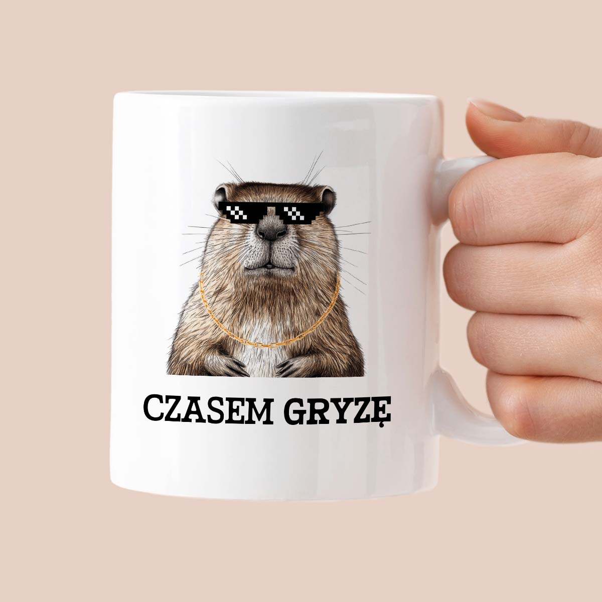 Kubek z nadrukiem "Czasem gryzę"