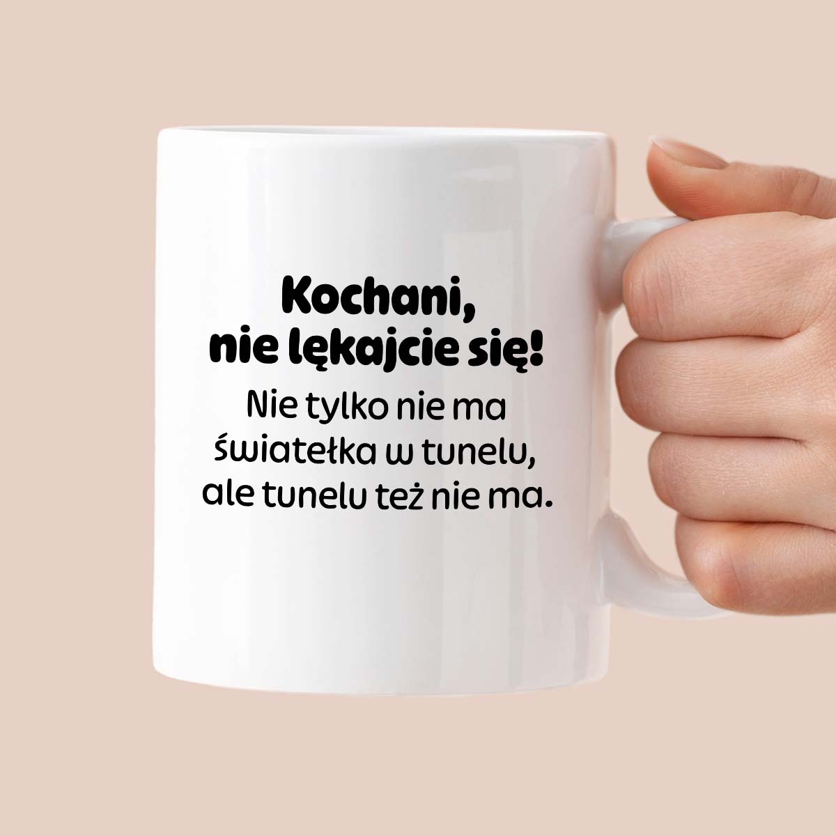 Kubek z nadrukiem - "Kochani nie lękajcie się!"