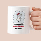 Kubek świąteczny mem "Zaraz mnie świątecznie pojebie"