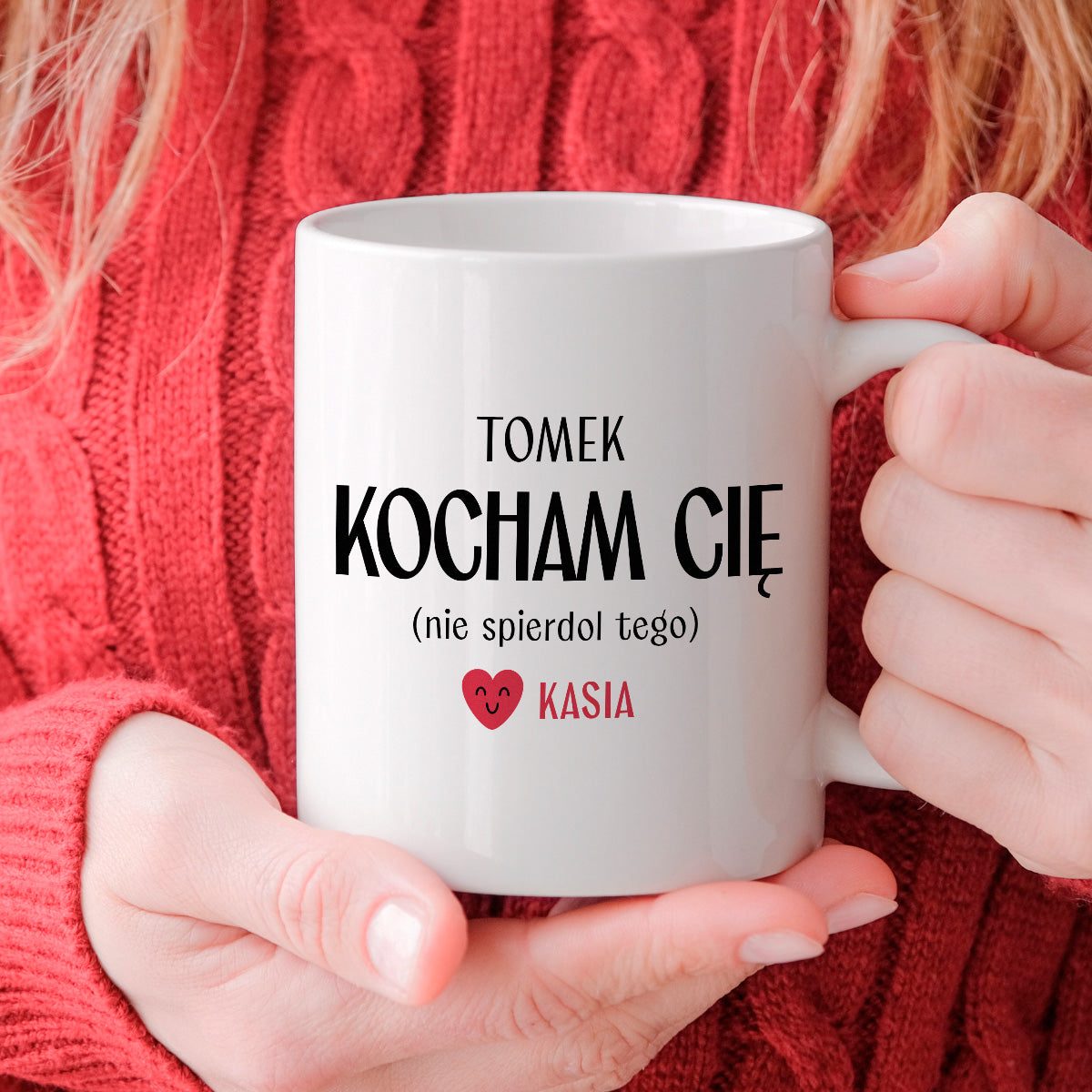 Kubek spersonalizowany z nadrukiem "Kocham Cię (nie spierdol tego)" [2