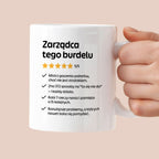 Kubek z nadrukiem "Zarządca tego burdelu"
