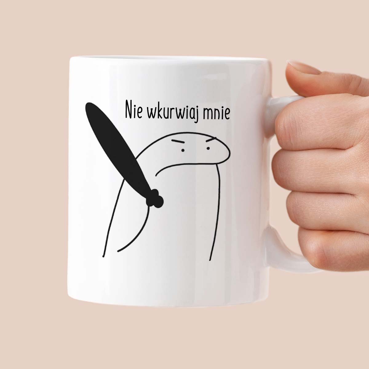 Kubek z nadrukiem "Nie wkurwiaj mnie"
