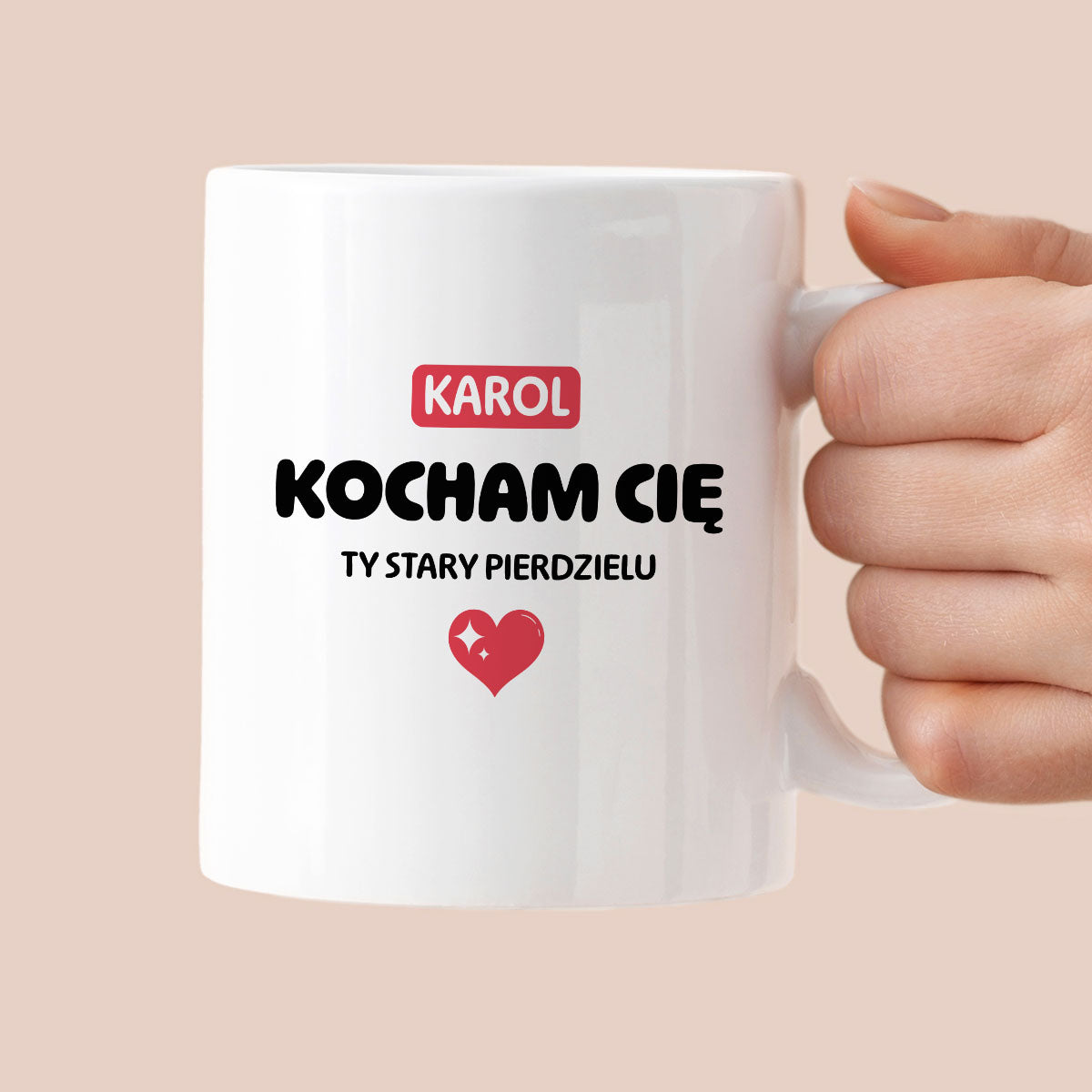 Kubek spersonalizowany z IMIENIEM "Kocham Cię STARY PIERDZIELU II"