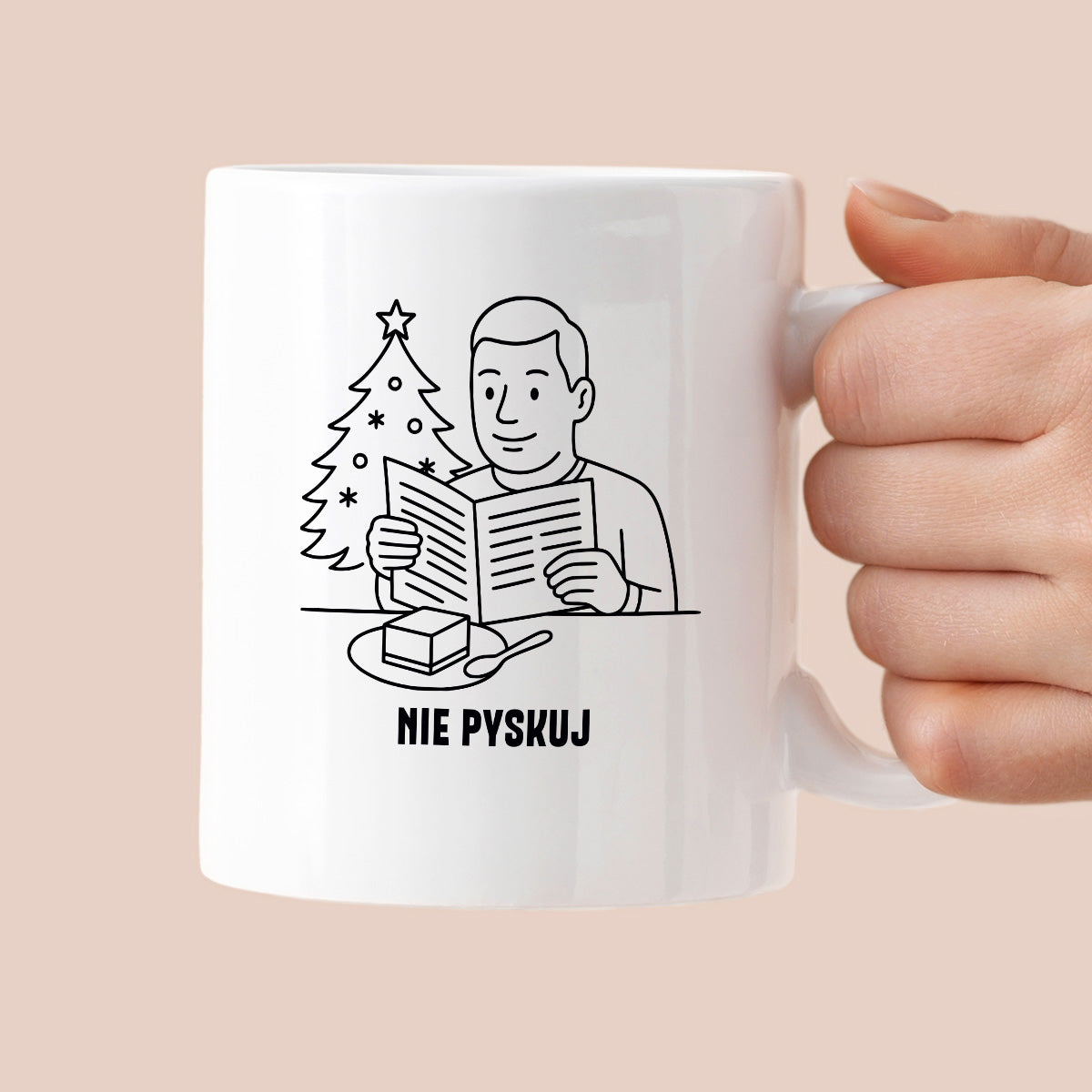 Kubek świąteczny z cytatem TATY - "Nie pyskuj"