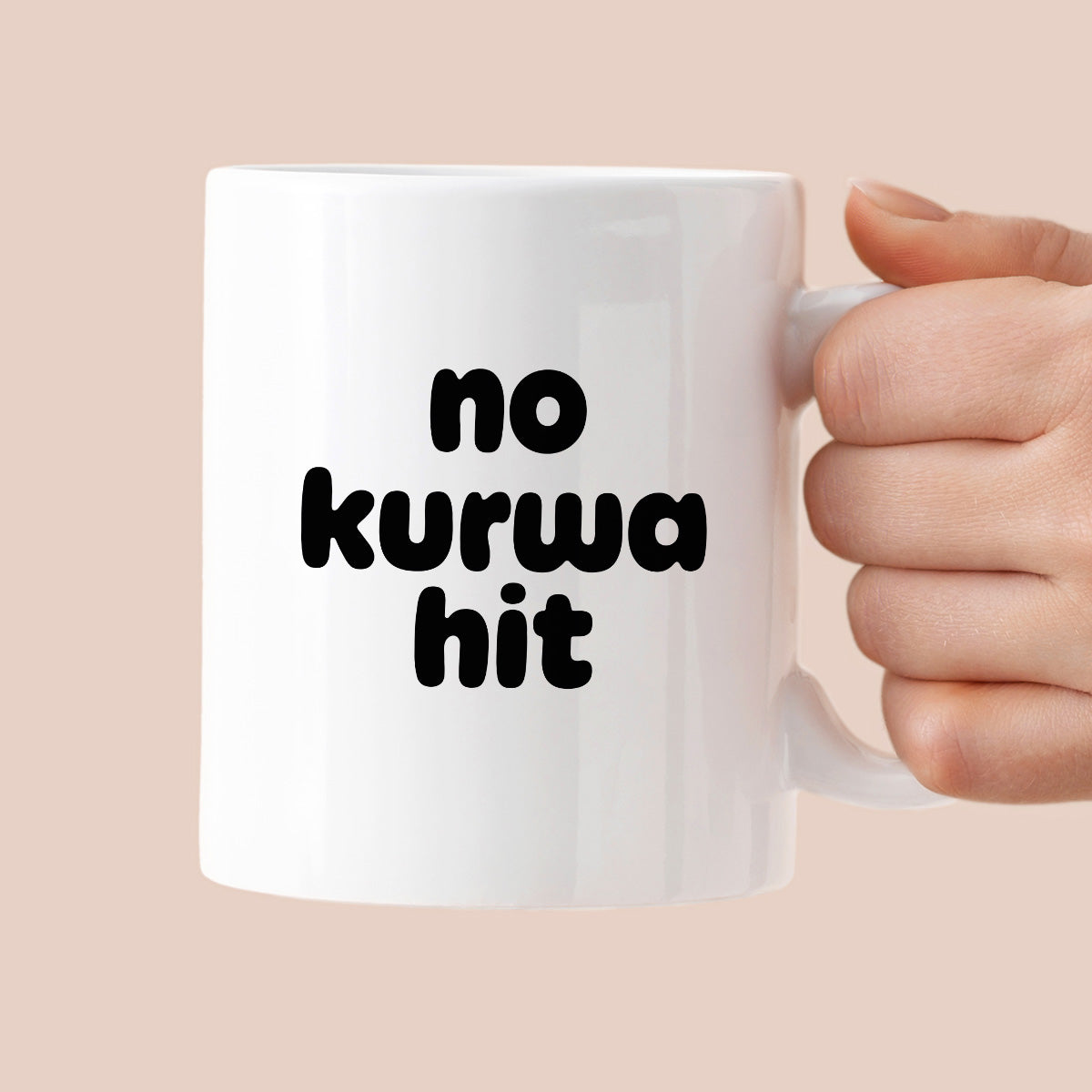 Kubek z nadrukiem - "no kurwa hit"