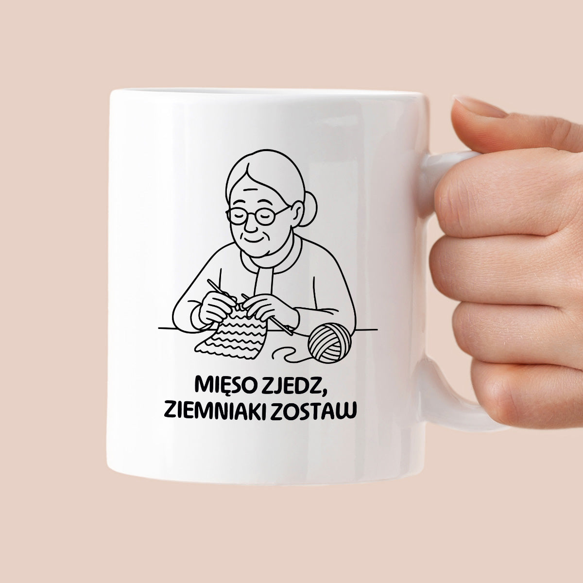 Kubek dla Babci / Dziadka - "Mięso zjedz, ziemniaki zostaw"