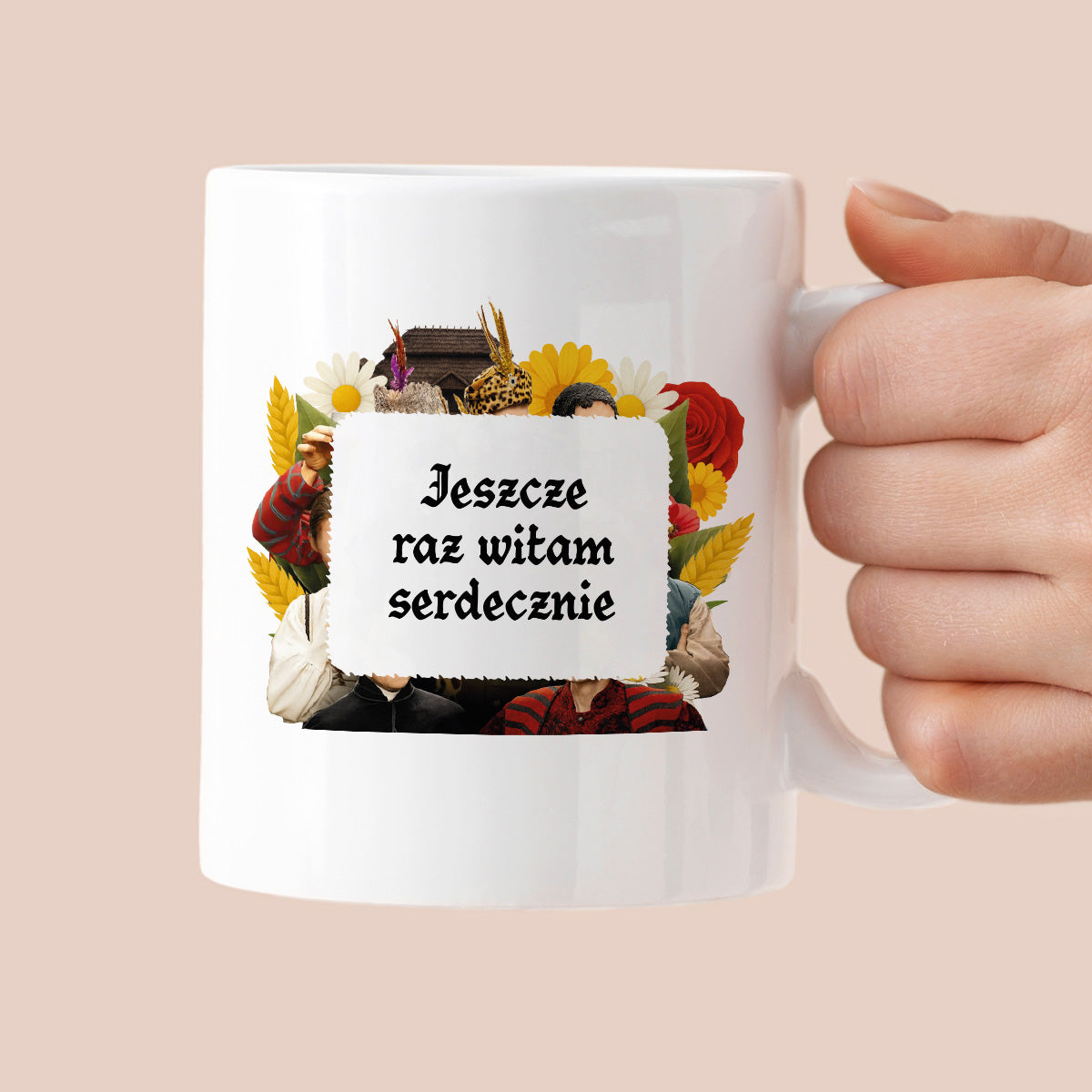 Kubek z nadrukiem "Jeszcze raz witam serdecznie" NOWE 1670