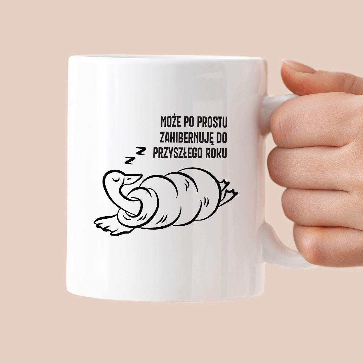 Kubek świąteczny z GĄSKĄ - "MOŻE PO PROSTU ZAHIBERNUJĘ DO PRZYSZŁEGO ROKU"