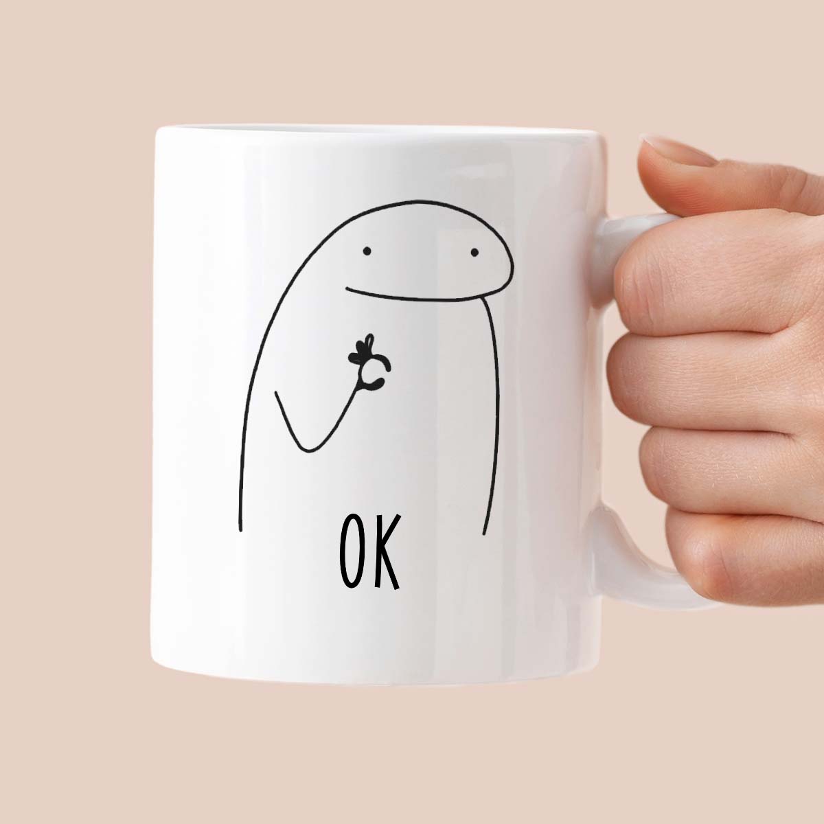 Kubek z nadrukiem "OK"