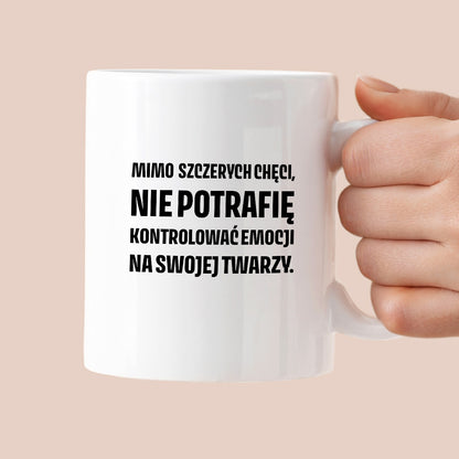 Kubek z nadrukiem - "Mimo szczerych chęci"