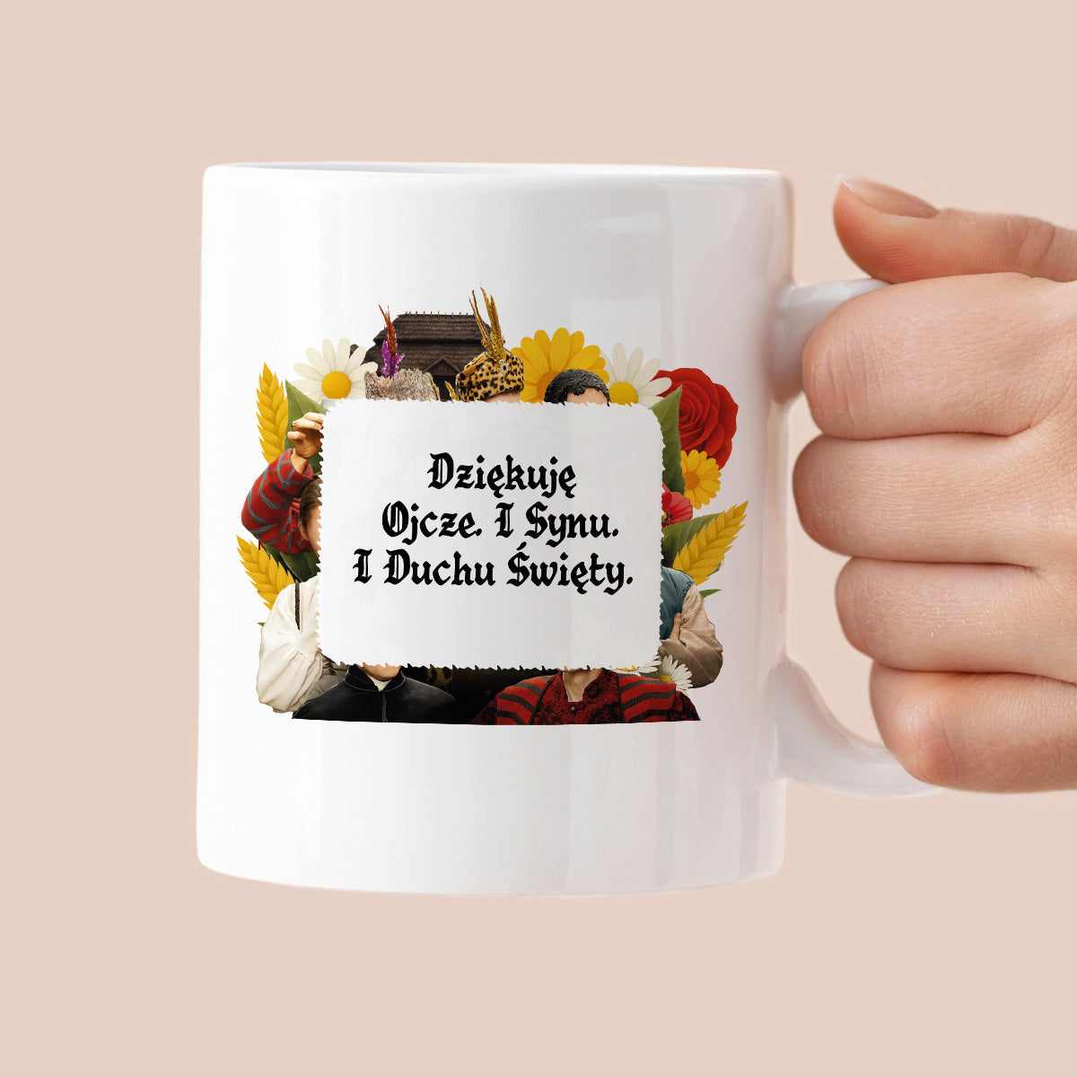 Kubek z nadrukiem "Dziękuję Ojcze. I Synu. I Duchu Święty" NOWE 1670