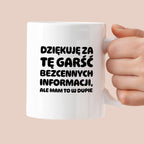 Kubek z nadrukiem - "Dziękuję za tę garść bezcennych informacji"