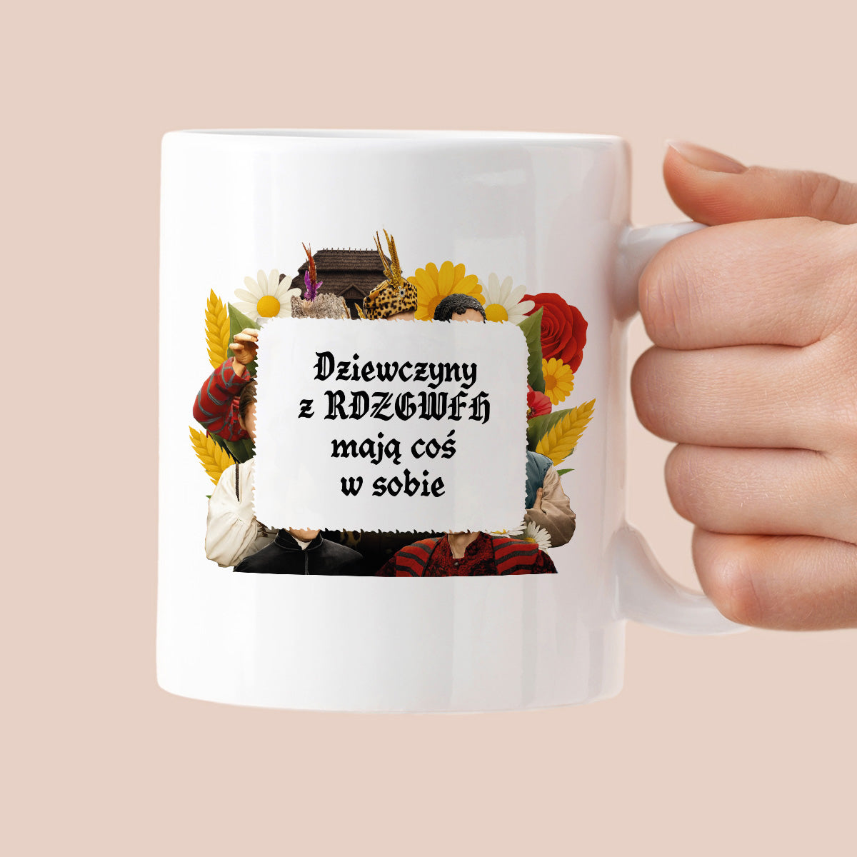 Kubek z nadrukiem "Dziewczyny z RDZGWFH mają coś w sobie" NOWE 1670