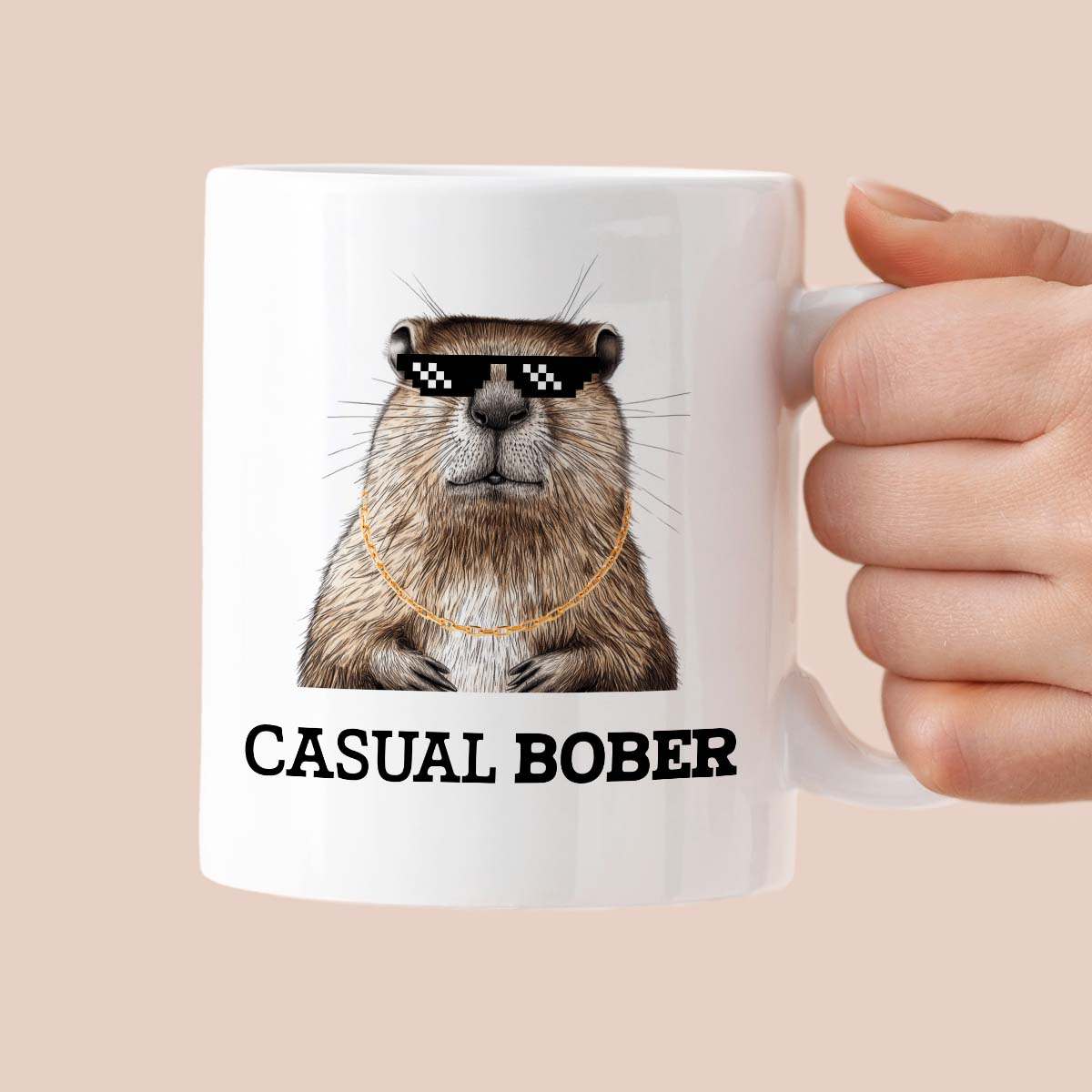 Kubek z nadrukiem "Casual bober"