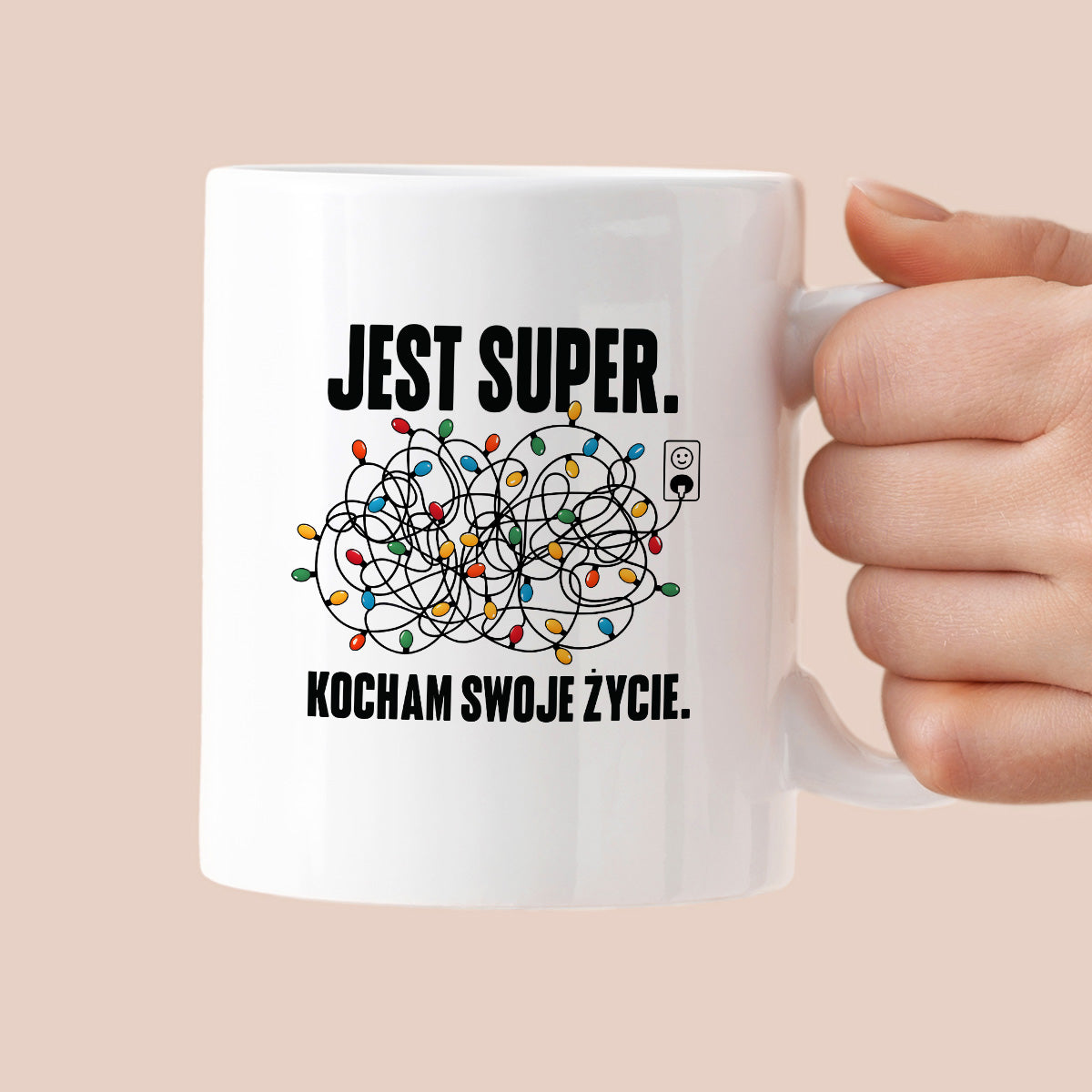 Kubek świąteczny "Jest super. Kocham swoje życie."