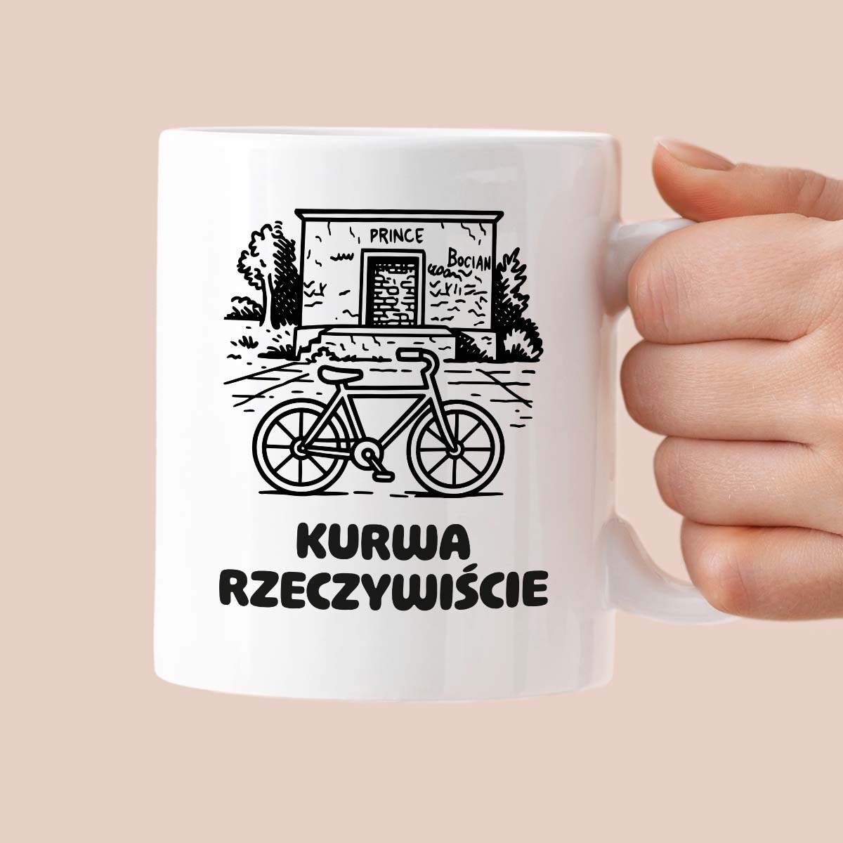 Kubek z nadrukiem - HITY POLSKIEGO INTERNETU - PAWEŁ JUMPER - "Kurwa rzeczywiście"
