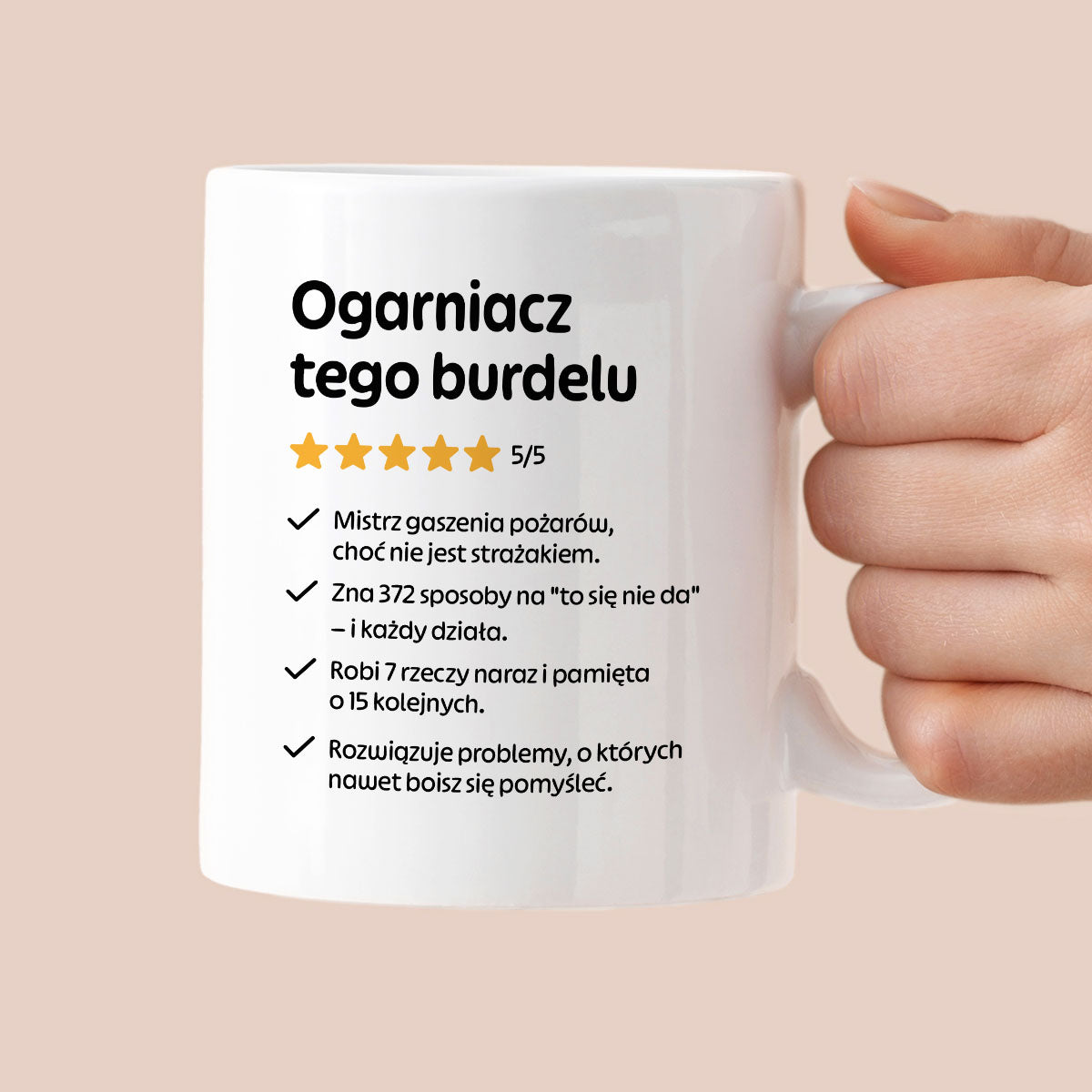 Kubek z nadrukiem "Ogarniacz tego burdelu"