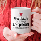 Kubek z nadrukiem "Gratulacje za bycie moim chłopakiem - zajebisty z C