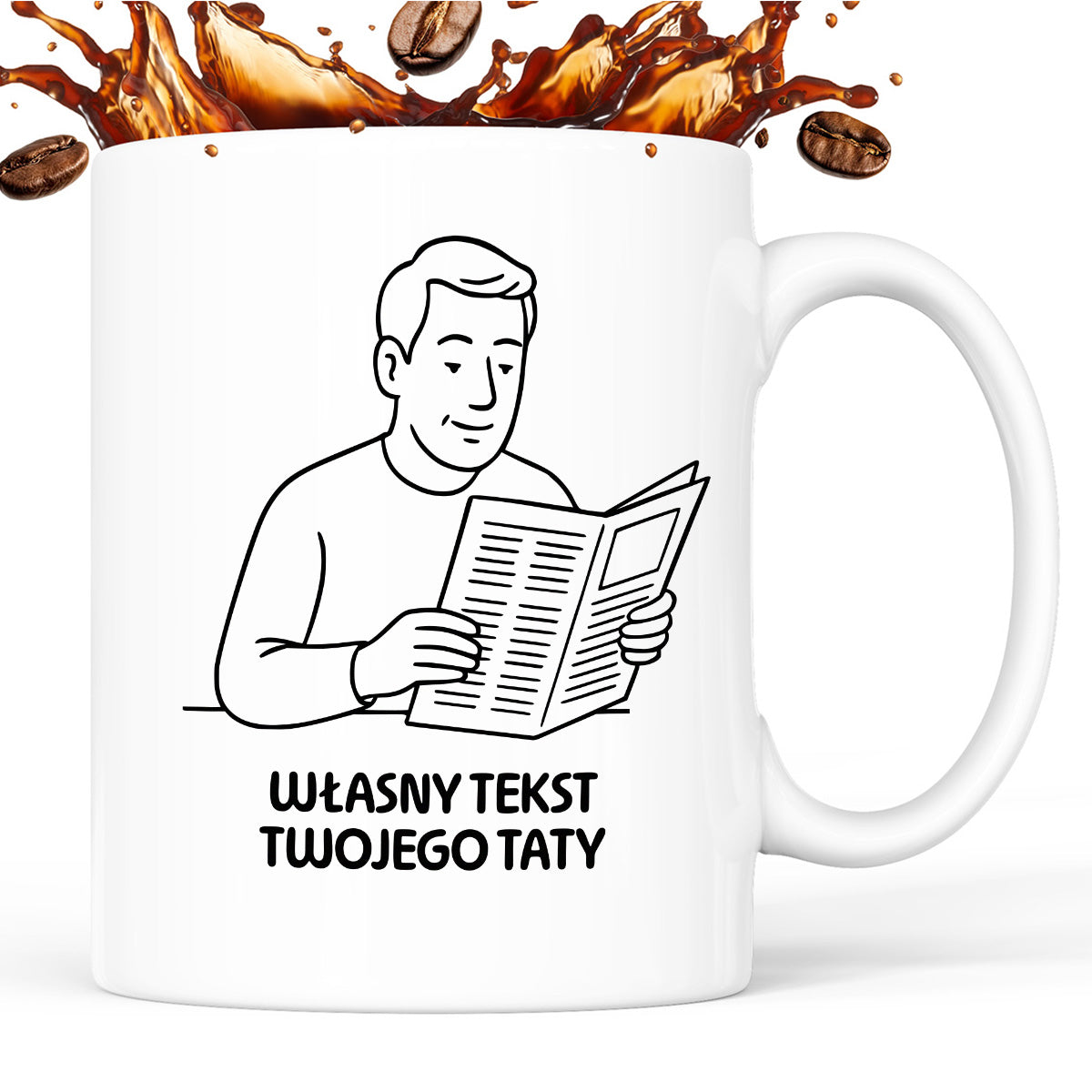 Kubek SPERSONALIZOWANY z nadrukiem - własny cytat TATY - DZIEŃ TATY