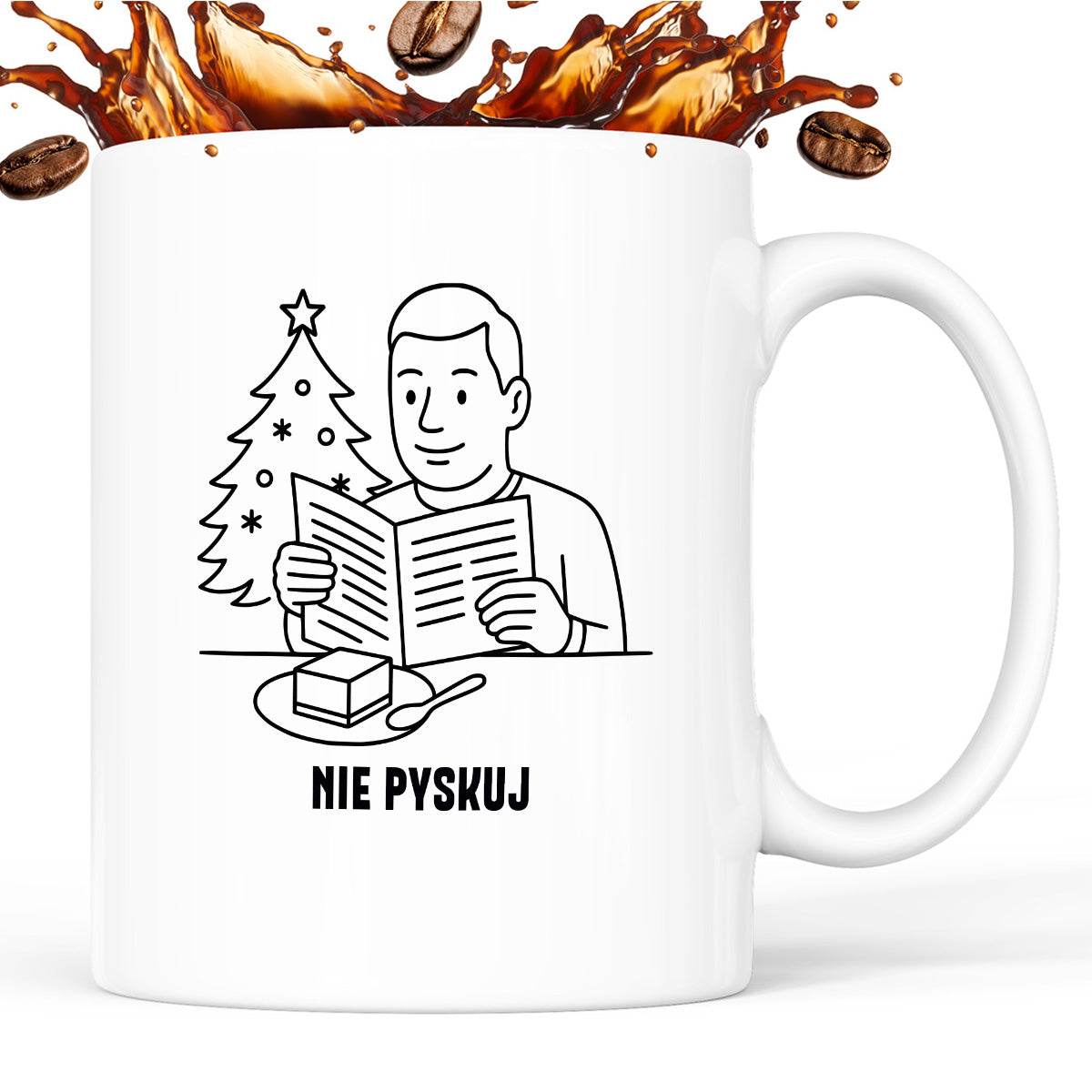 Kubek świąteczny z cytatem TATY - "Nie pyskuj"