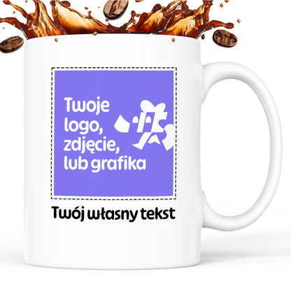 Kubek spersonalizowany z własnym zdjęciem / grafiką i podpisem