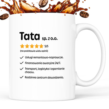 Kubek z nadrukiem - "Tata spółka z o.o."