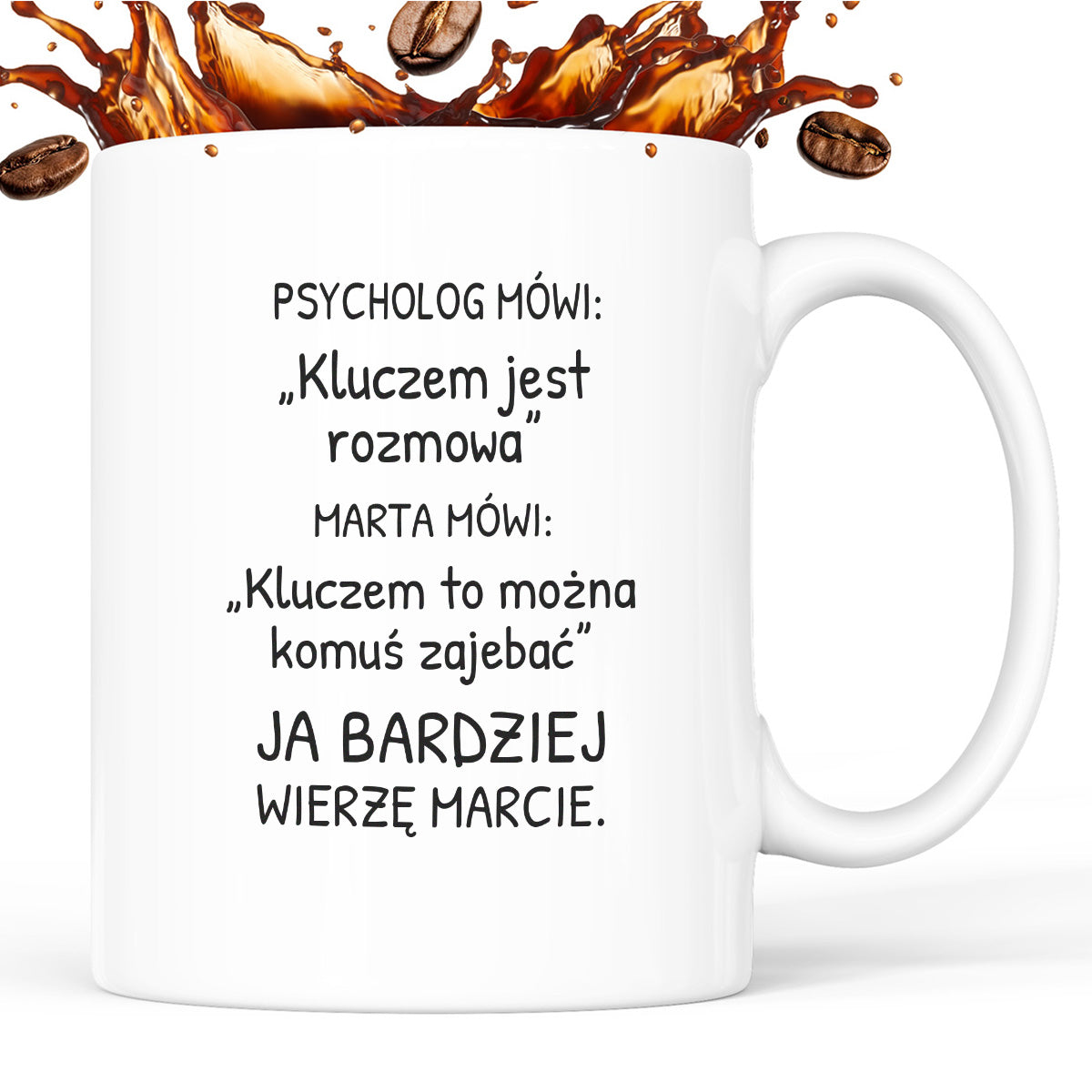 Kubek z nadrukiem - "Psycholog mówi" z IMIENIEM