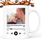 Kubek spersonalizowany ulubiona piosenka - zdjęcie + QR kod