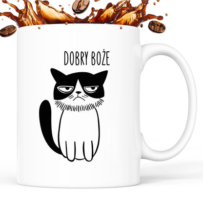 Kubek z nadrukiem - "DOBRY BOŻE" KOT